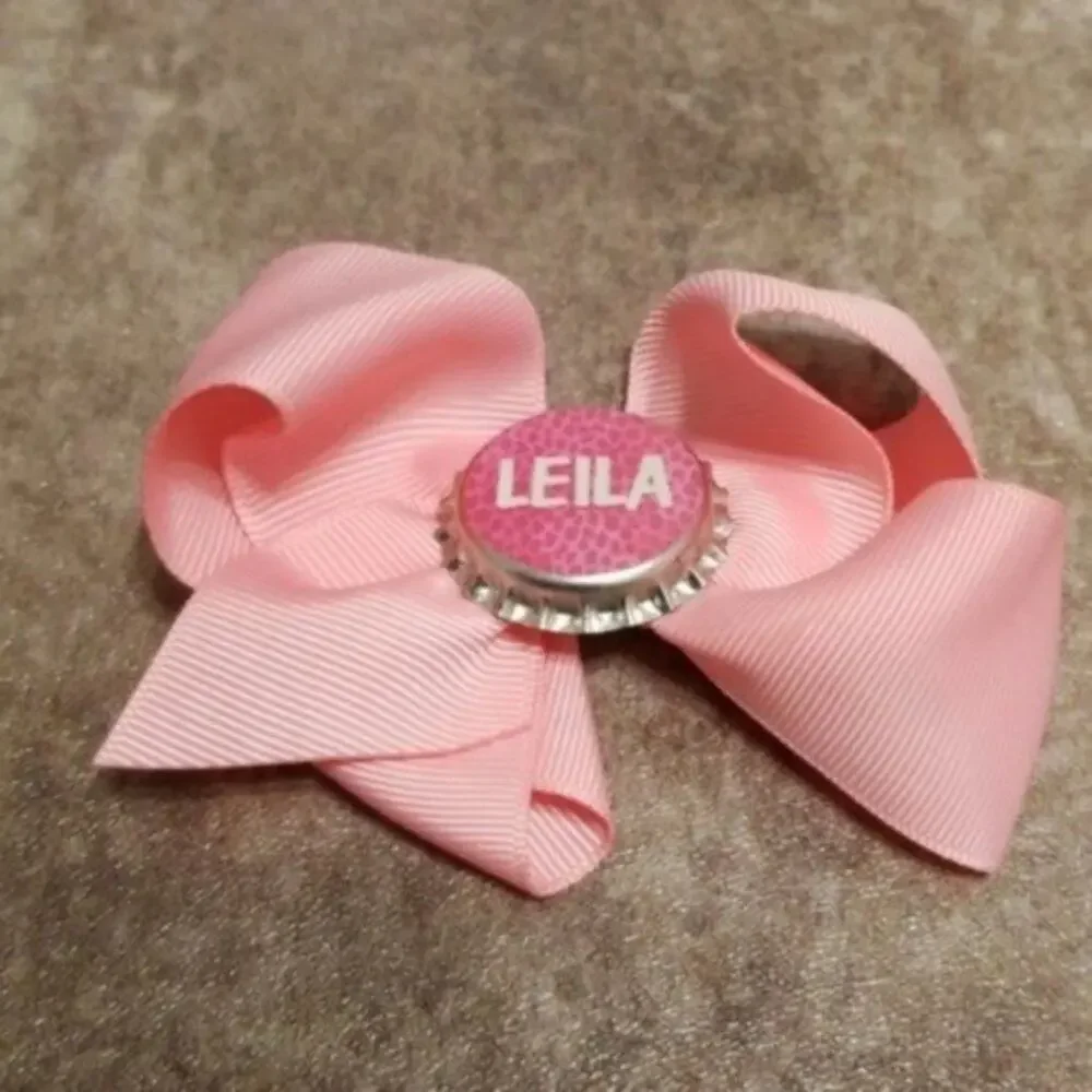 Handmade Girls Hairbow Bundle, Leila and L, Clips Flower - Picture 4 of 5